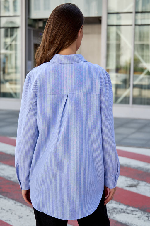 Рубашка оверсайз в полоску хлопковая