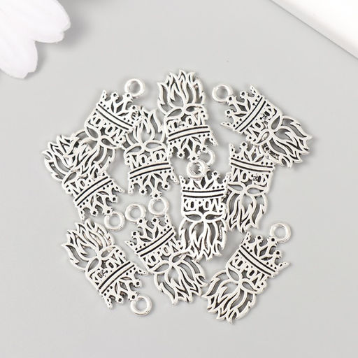 Цена за 10 шт. Декор металл для творчества Король 1,1х2,5 см - Арт узор фото 3