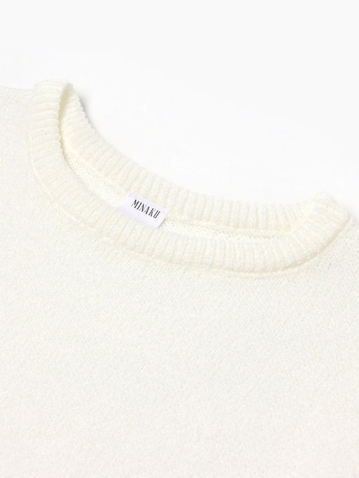 Джемпер женский MINAKU: Knitwear collection, цвет молочный, размер 50  фото 19