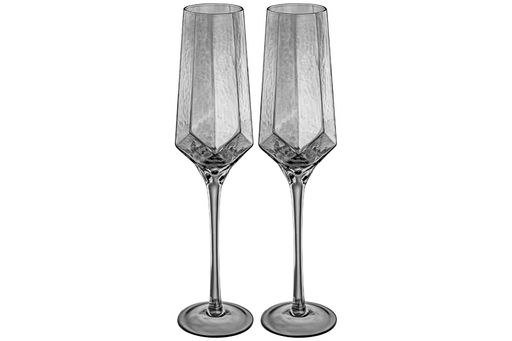 Набор 2 бокалов для шампанского 300 мл 6,2*6,2*28 см ICE, графит - Elan gallery фото 4