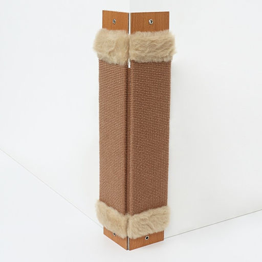 Когтеточка Пижон ковролиновая угловая, малая, 50 x 18 х 1,5 см, бежевая  фото 6