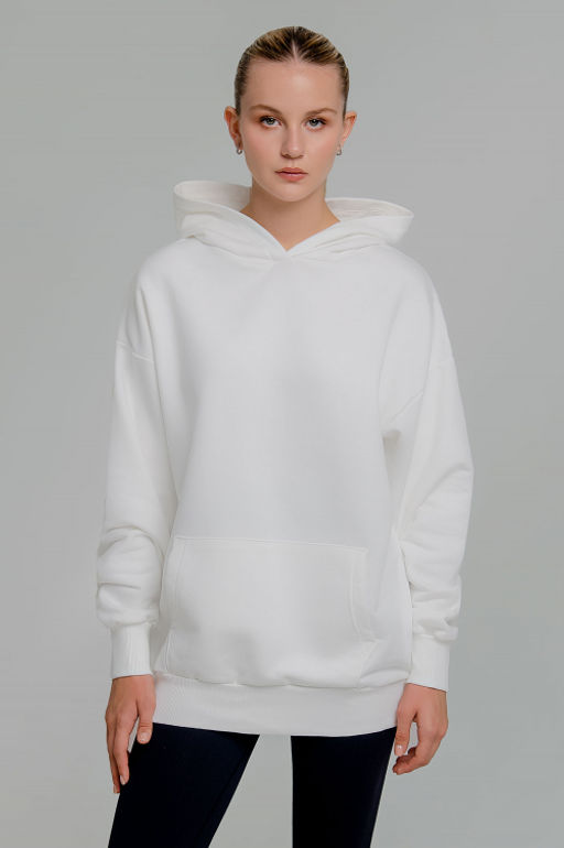 Арт. 15102 Худи женское оверсайз 44-52 (5 шт) Цвет:молочный - Калинка фото 7