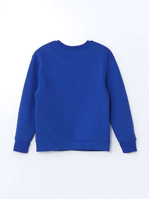 Bisiklet Yaka Bask?l? K?z ?ocuk Sweatshirt