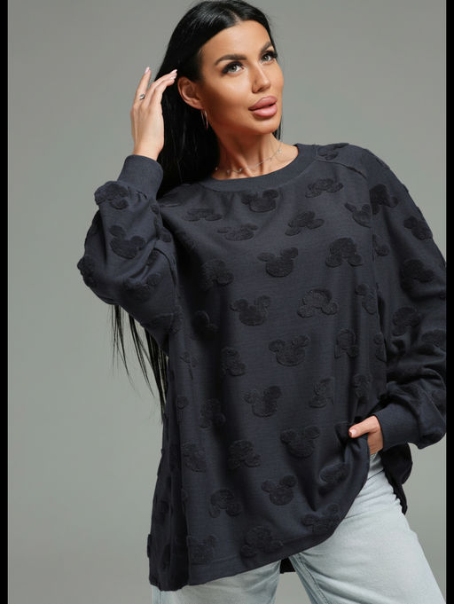 Ребека свитшот женский (махра Микки серый)