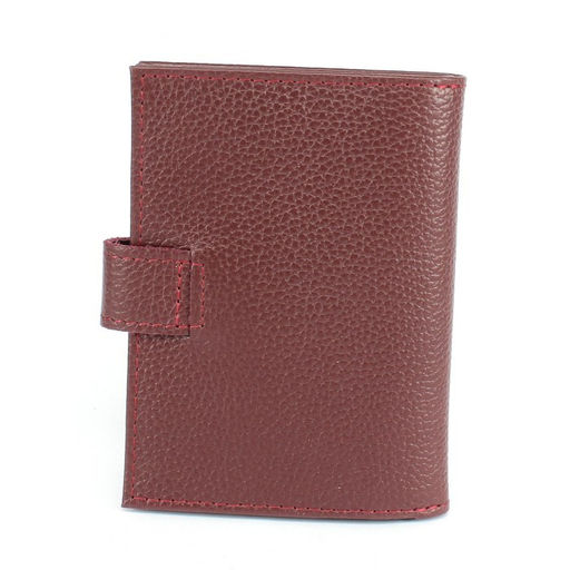 Обложка для авто+паспорт-Croco-ВП-1031 (с хляст, 5 внут карм) натуральная кожа бордо флотер (120) 265403  фото 2