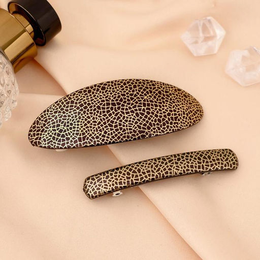 Цена за 2 шт. Заколка - автомат для волос «Лава», набор 2 шт.: 9 см, 7.5 см