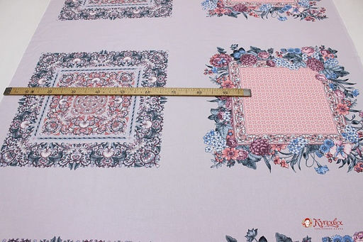 Перкаль Илона (Гол.платок 0.74м*0.81м) цв.св.серо-сиреневый, ш.1.5м, хлопок-100%, раппорт 81см - Купава фото 6