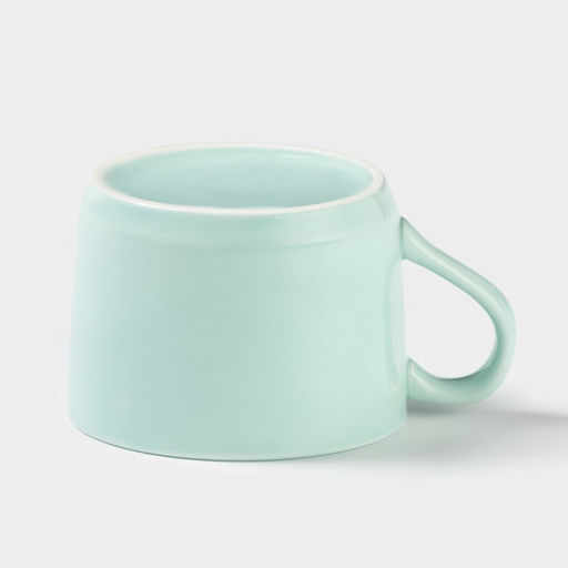 Кружка с фигуркой на дне «Зверята. Панда», 250 мл, 11.5×9×6.5 см, керамика, бирюзовая