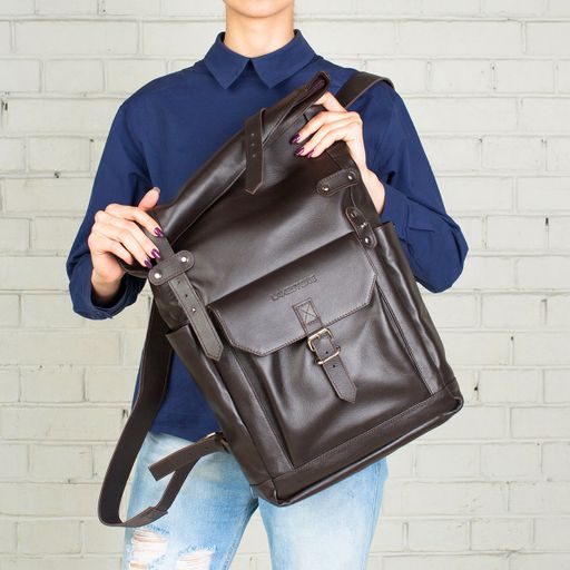 Рюкзак для ноутбука из кожи Eliot Black - Lakestone фото 25