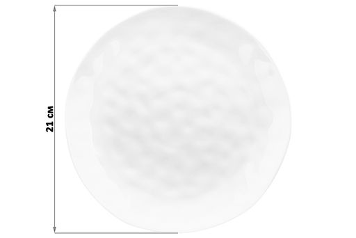 Тарелка для закуски 21*21*1,7 см Консонанс белая глянец - Elan gallery фото 2