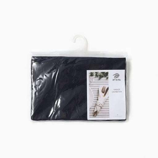 Набор салфеток «Этель» Linen collection, 30×40 см - 4 шт., 100% лён 170 г/м², тёмно-синий