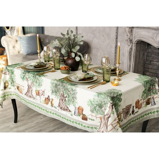 Набор кухонный «Этель» Olivia, скатерть 180×145 см +/- 3 см, салфетки 40×40 см - 8 шт., 100% хлопок