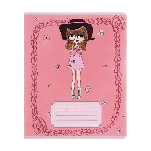 Цена за 20 шт. Тетрадь 12 листов в клетку Calligrata «Девочки», обложка мелованный картон, МИКС