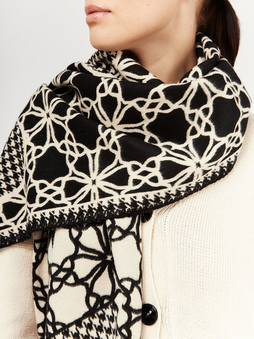 в составе ШЕРСТЬ и КАШЕМИР Большой, мягкий, теплый двусторонний палантин - Tantino фото 6