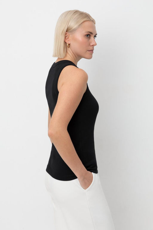 ЕВТ 3296/темный черный майка жен