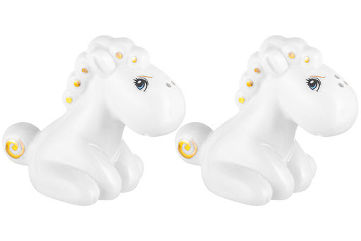 Набор для специй 2 предмета 8,5х5х7,5 см Лошадки белая с золотом, фарфор - Elan gallery фото 6