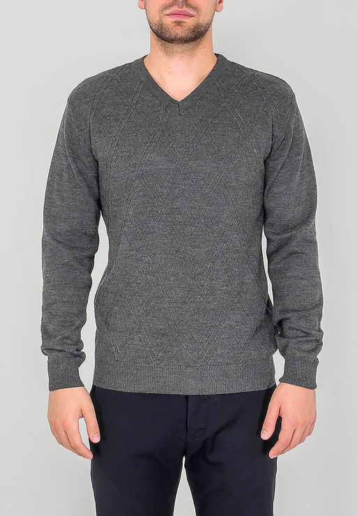 Джемпер мужской CASINO c124-ромб D4 (антрацит)