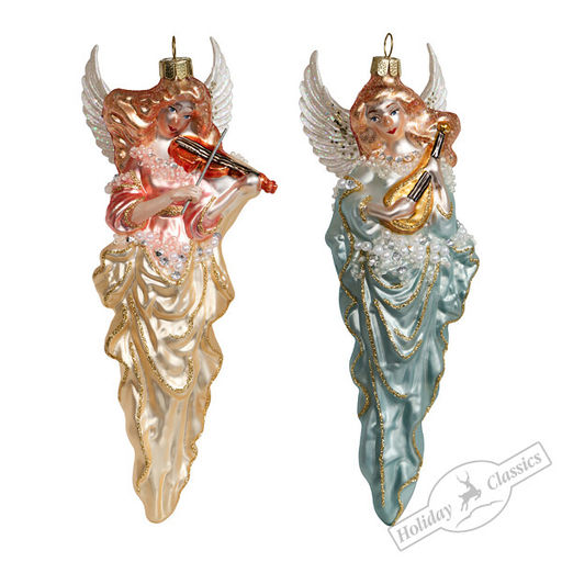 Ангел "Райская мелодия" асс. из 2-х (стекло) 6,5х4,5х19 см