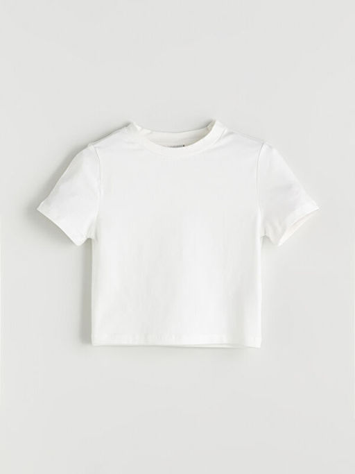 Bisiklet Yaka K?z ?ocuk Ti??rt