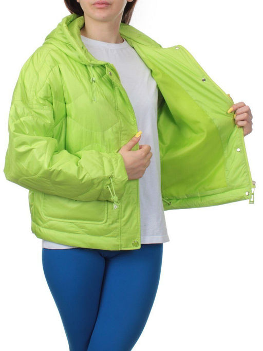 23-022 LT. GREEN Куртка оверсайз демисезонная женская (синтепон 100 гр.) - Fashion фото 7