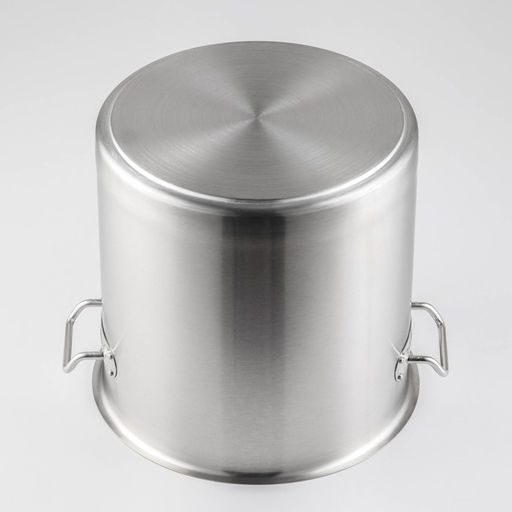 Кастрюля Hanna Knövell HoReCa, 20 л, толщина 0.8 мм, 201 сталь, с крышкой, с теплораспределительным слоем, индукция, нержавеющая сталь