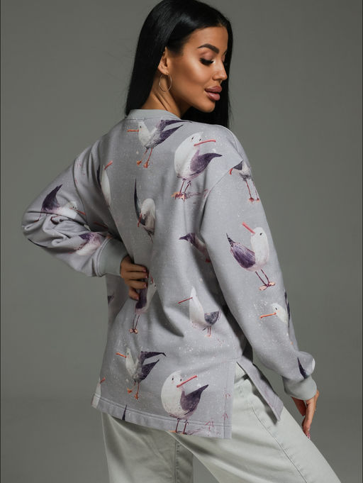 Зара свитшот женский (голубой), футер трехнитка - Lovetex фото 5