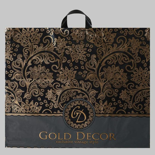 Цена за 25 шт. Пакет «Голд декор», полиэтиленовый с петлевой ручкой, 60×50 см, 70 мкм