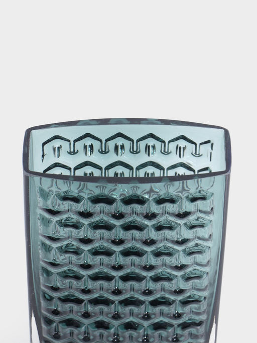 Ваза стекло настольная "Грэйем" 24х14 см, зелёный