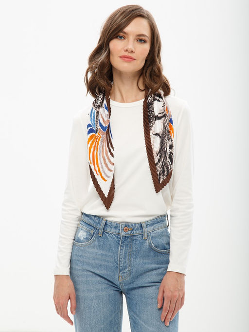 Платок жен. виск+шелк 70х70 LSZ34-087-16 - Labbra фото 6