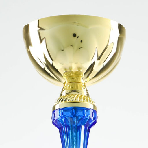 Кубок 132C, наградная фигура, золото, подставка камень, 21×7×6 см