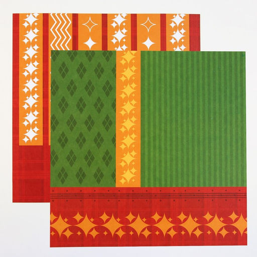 Бумага для скрапбукинга «Яркая геометрия», 12 листов, 30.5×30.5 см, 180 г/м²