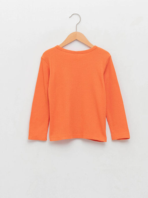 Bisiklet Yaka Uzun Kollu Basic Erkek Bebek Ti??rt - Waikiki фото 2