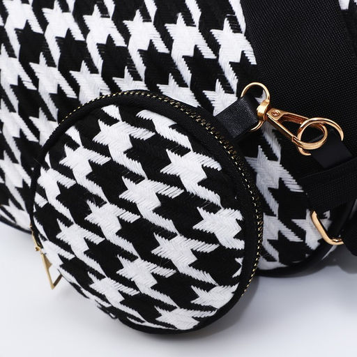 Сумка кросс-боди на молнии, цвет чёрный/белый - Nazamok фото 10