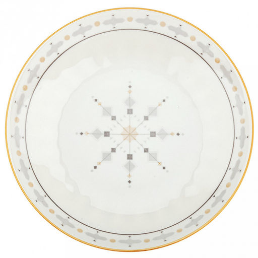 "Алдан" Тарелка глубокая фарфоровая д182мм h36мм, 450мл, с деколью, отводка (Китай)