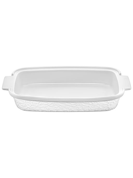 Блюдо д/запекания и сервировки 1,8 л 34*21,5*10,5 см Веточки-цветочки со стеклян.крышк.,прямоугол - Elan gallery фото 4