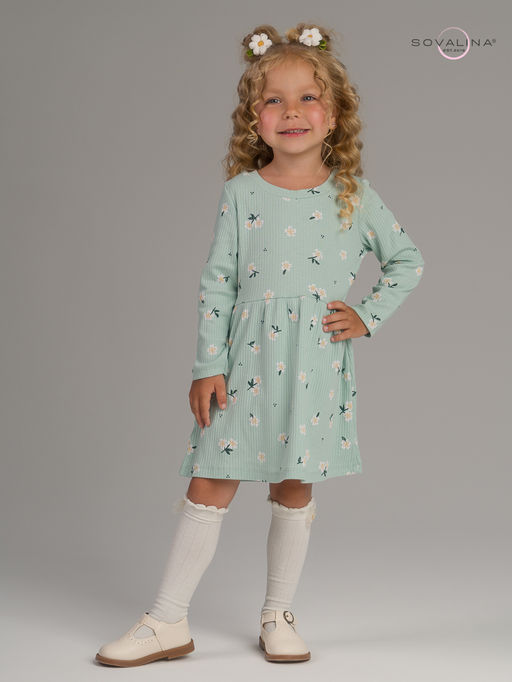 Платье Элла мятный букетик