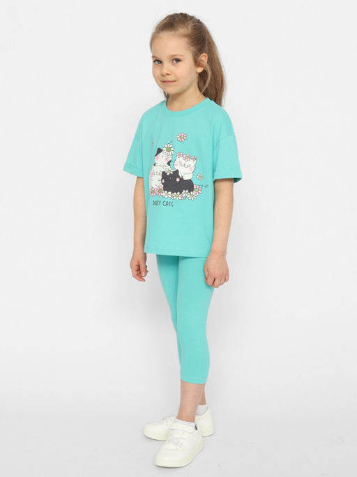 CRB wear / CSKG 70413-38 Бриджи для девочки,ментоловый/Ex.Cherubino  фото 2