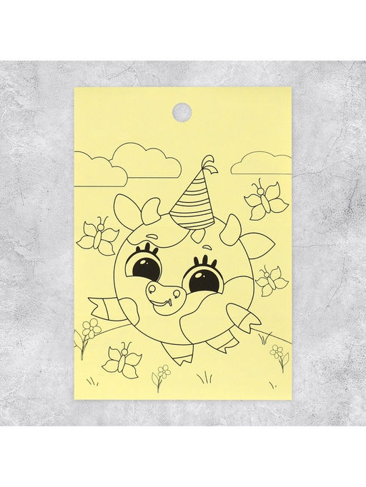 Цена за 10 шт. Наклейки детские «Милые животные», раскраска на обороте, 11×15.5 см