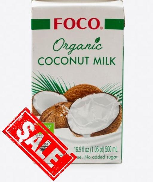 Органическое кокосовое молоко "FOCO" ORGANIC 500 мл, Tetra Pak