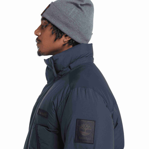 Мужская куртка Timberland Jacket Puffer Parka темно-синяя  фото 5