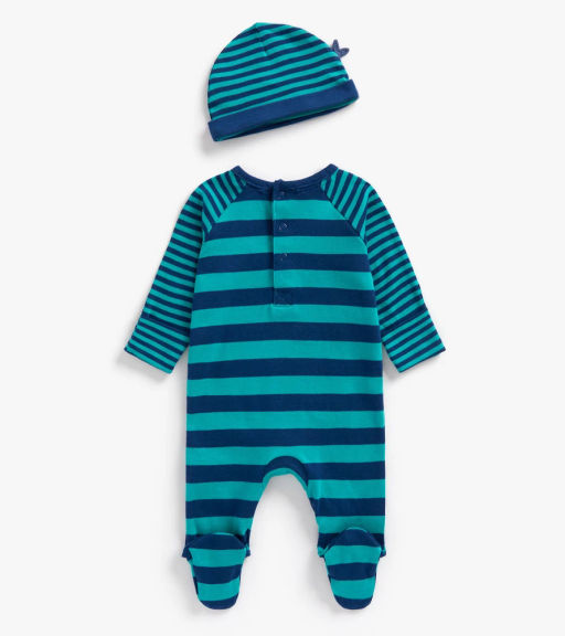 Mothercare / Комплект детский: комбинезон бельевой/шапочка  фото 2