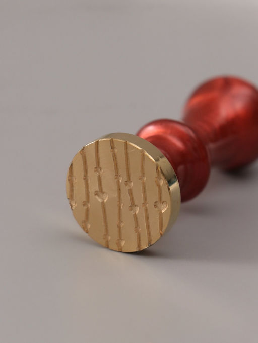 Печать для сургуча с пластиковой ручкой «Сердечки на нитях», 6.3×2.5×2.5 см