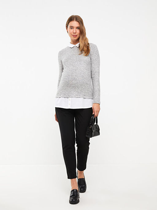 Kar?n Panelli D?z Hamile Pantolon