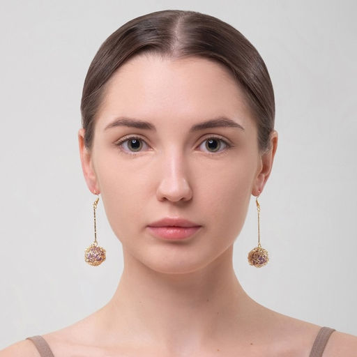 Серьги висячие Шар плетёный, цвет сиреневый в золоте, 6,5см - Queen fair фото 3