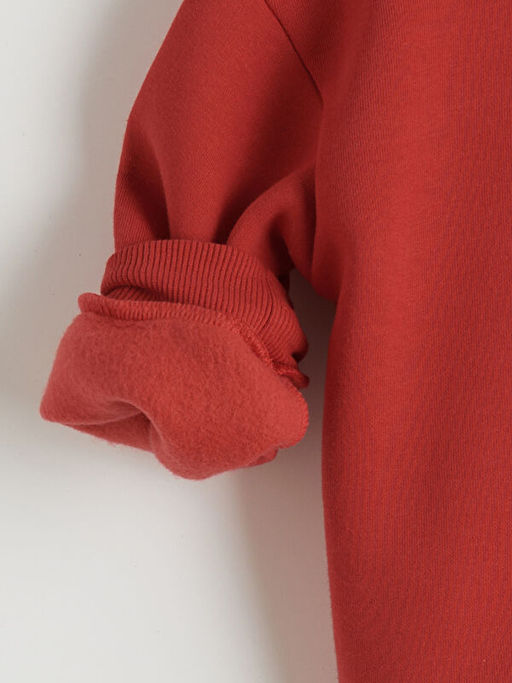 Bebe Yaka Bask?l? Uzun Kollu K?z ?ocuk Sweatshirt