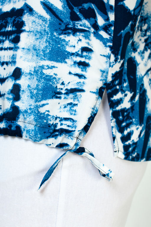 Туника штапель 4103/06/Белый, синий - Rise фото 9