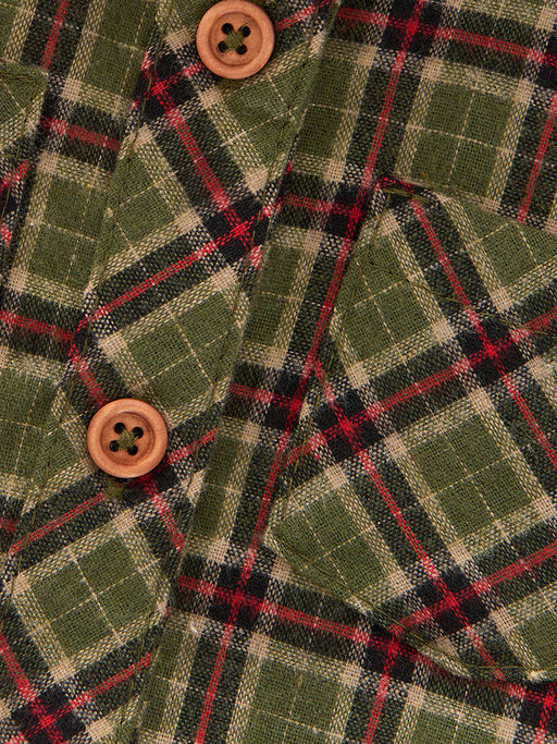 Платье на пуговицах в клетку UD 6846 хаки клетка - Mini maxi фото 6