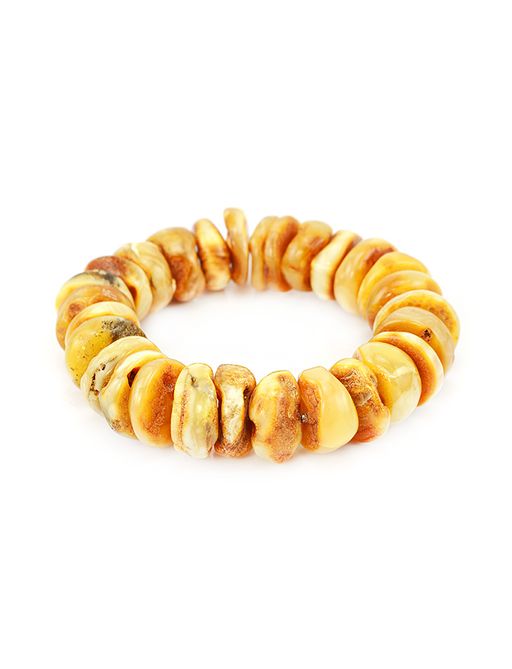 Крупный браслет из натурального янтаря Шайбы дикие текстурные