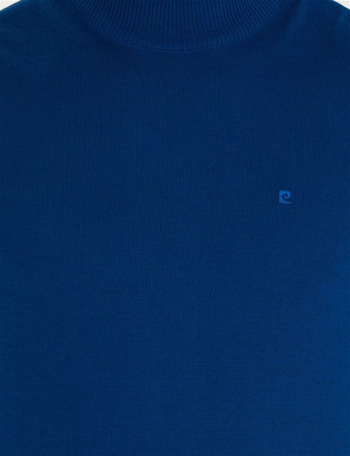 _ndigo Slim Fit Yar_m Bal_k__ Yaka Y_n Kar___ml_ Basic Triko Kazak - Pierre cardin фото 6