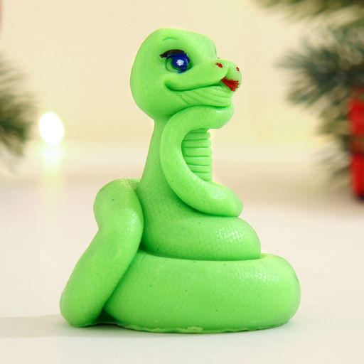 Фигурное мыло Змейка Ёлочка зеленое, 60г - Мыльные штучки фото 3